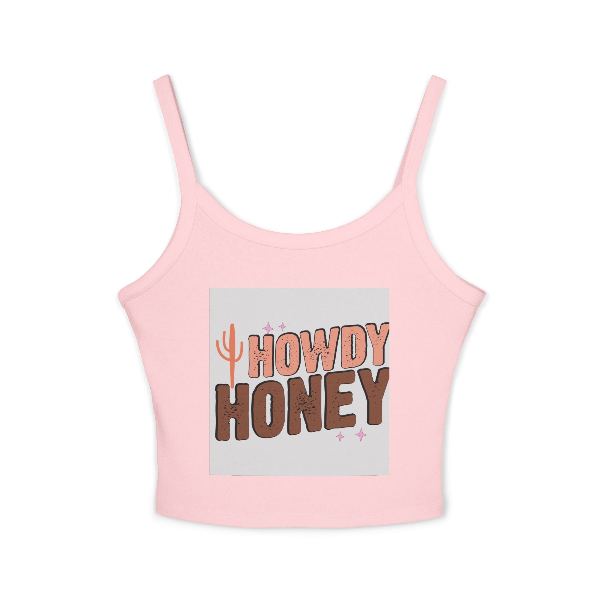 Howdy Honey Spaghetti Strap Tank Top | Summer Style, Casual Wear, Gift for Her, Fun Graphic Top, Cute Outfit