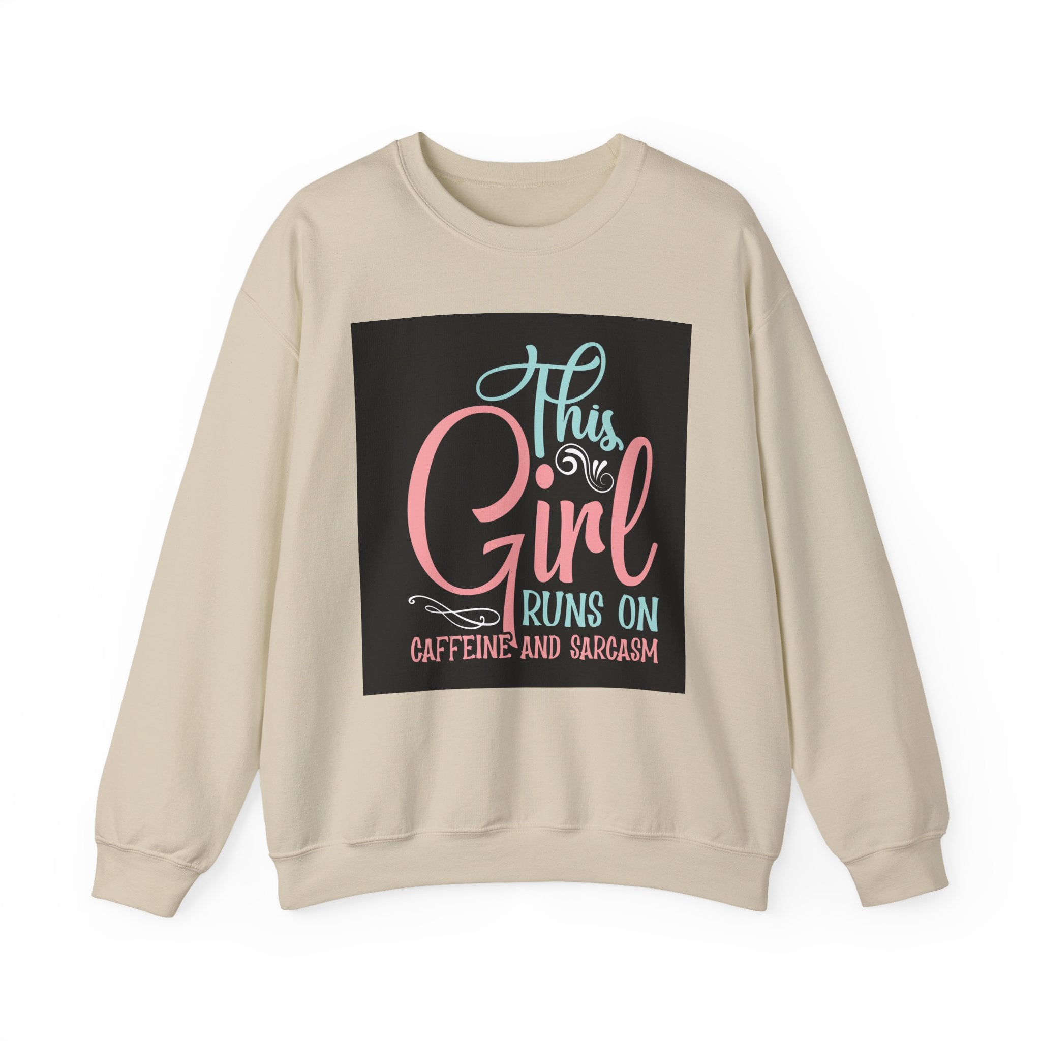 Caffeine & Sarcasm Sweatshirt, Funny Gift, Cozy Crewneck, Unisex Apparel, Comfy Casual Wear, Perfect for Coffee Lovers