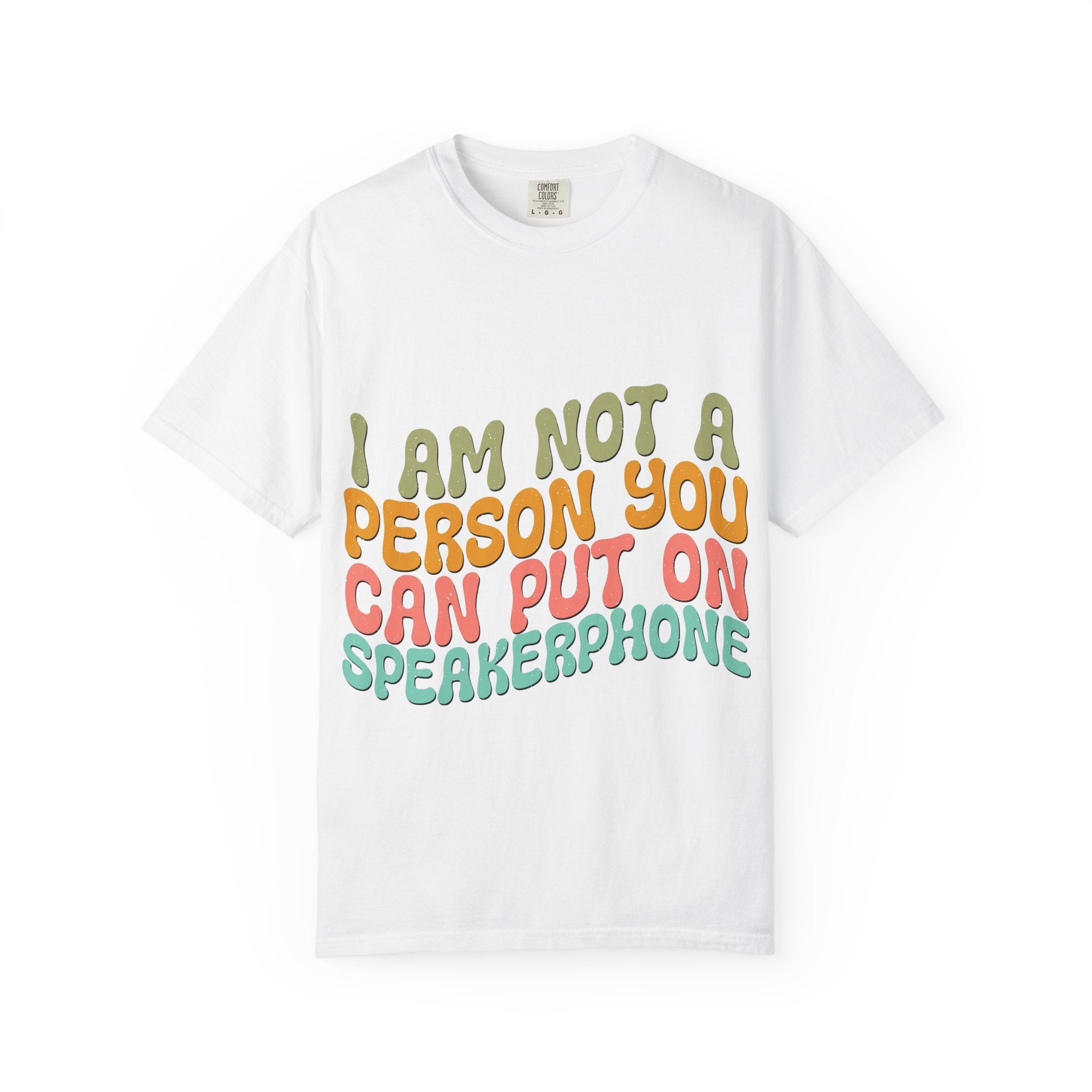 Speakerphone T-shirt, Fun Graphic Tee, Gift for Friends, Casual Wear, Unique Statement Shirt, Everyday Humor Top
