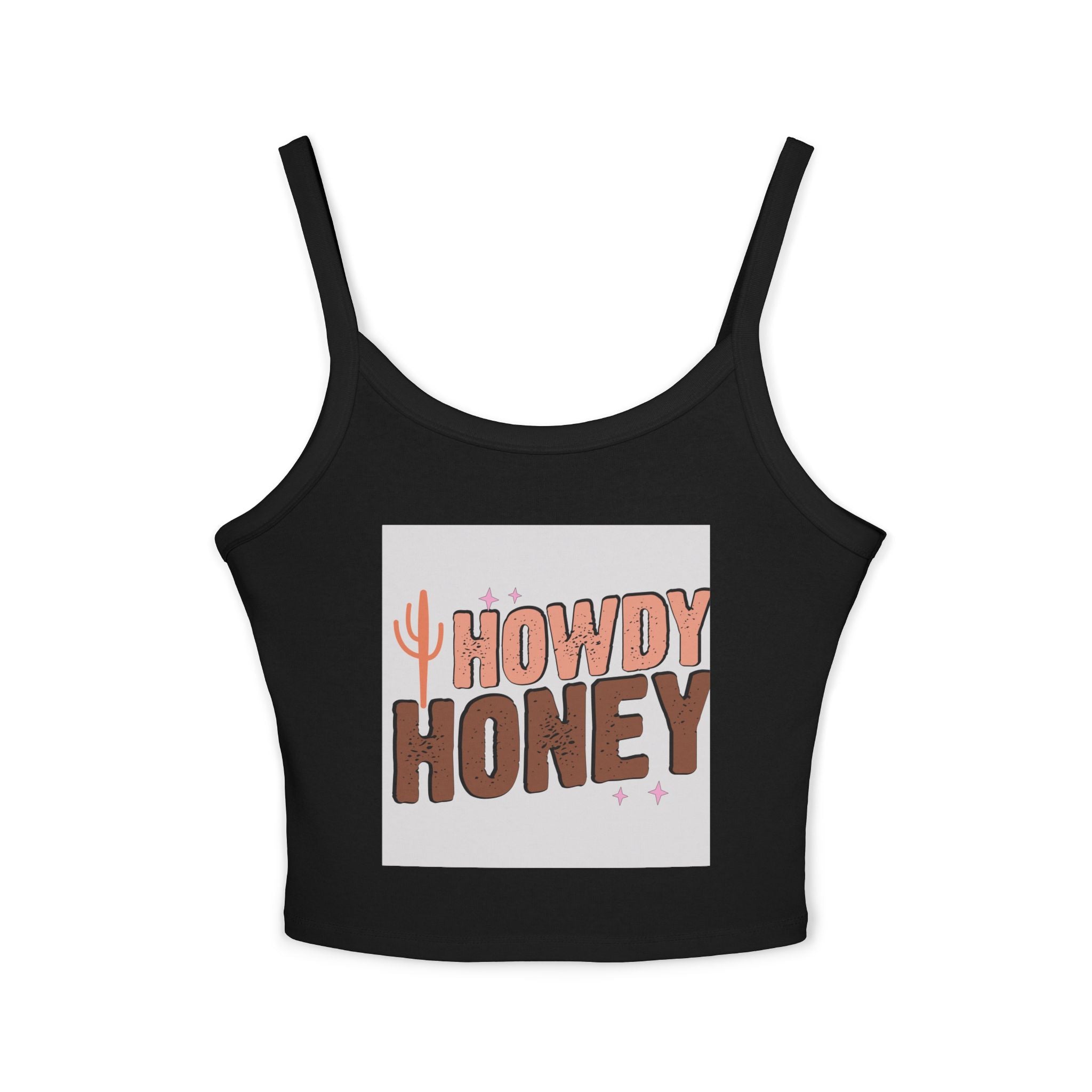 Howdy Honey Spaghetti Strap Tank Top | Summer Style, Casual Wear, Gift for Her, Fun Graphic Top, Cute Outfit