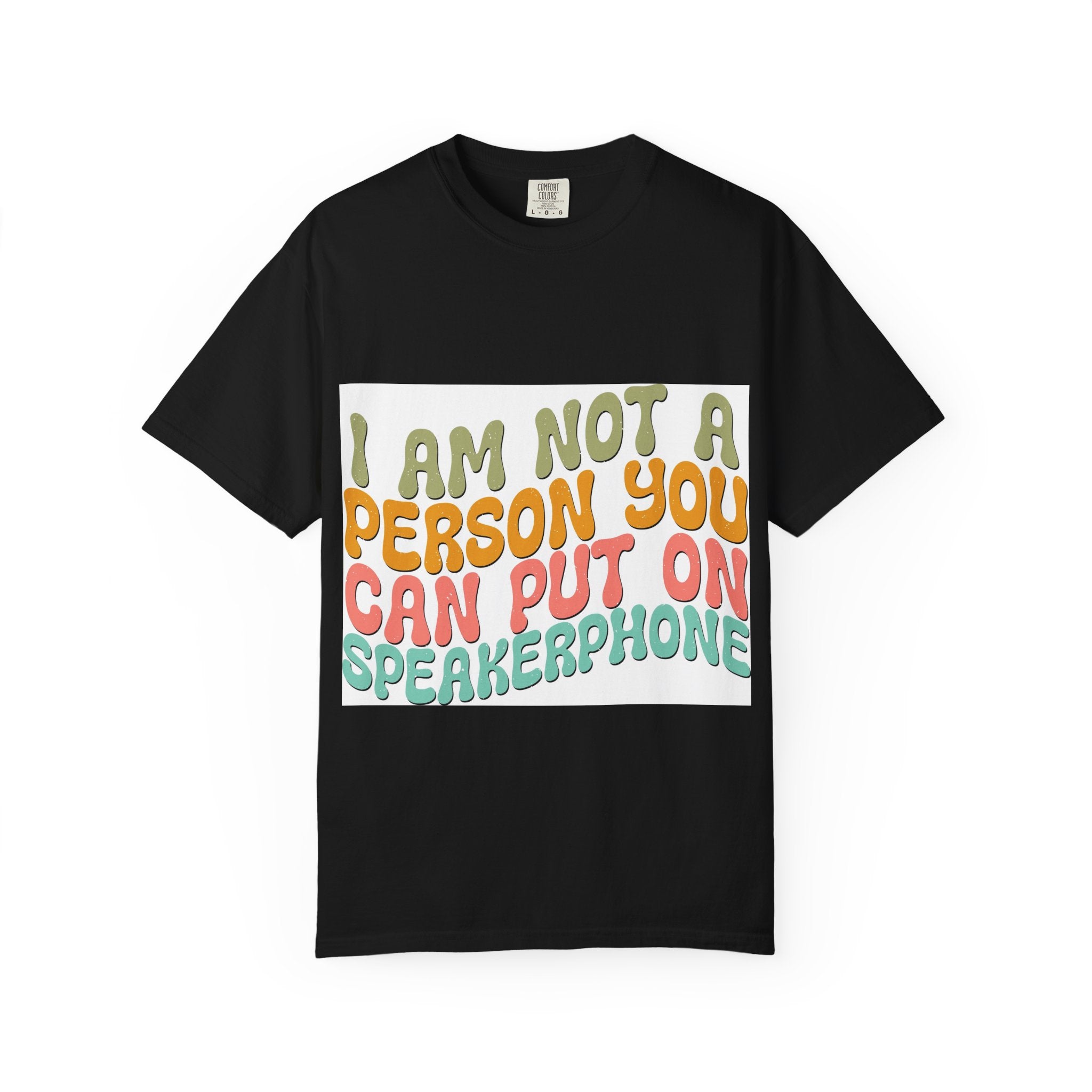 Speakerphone T-shirt, Fun Graphic Tee, Gift for Friends, Casual Wear, Unique Statement Shirt, Everyday Humor Top
