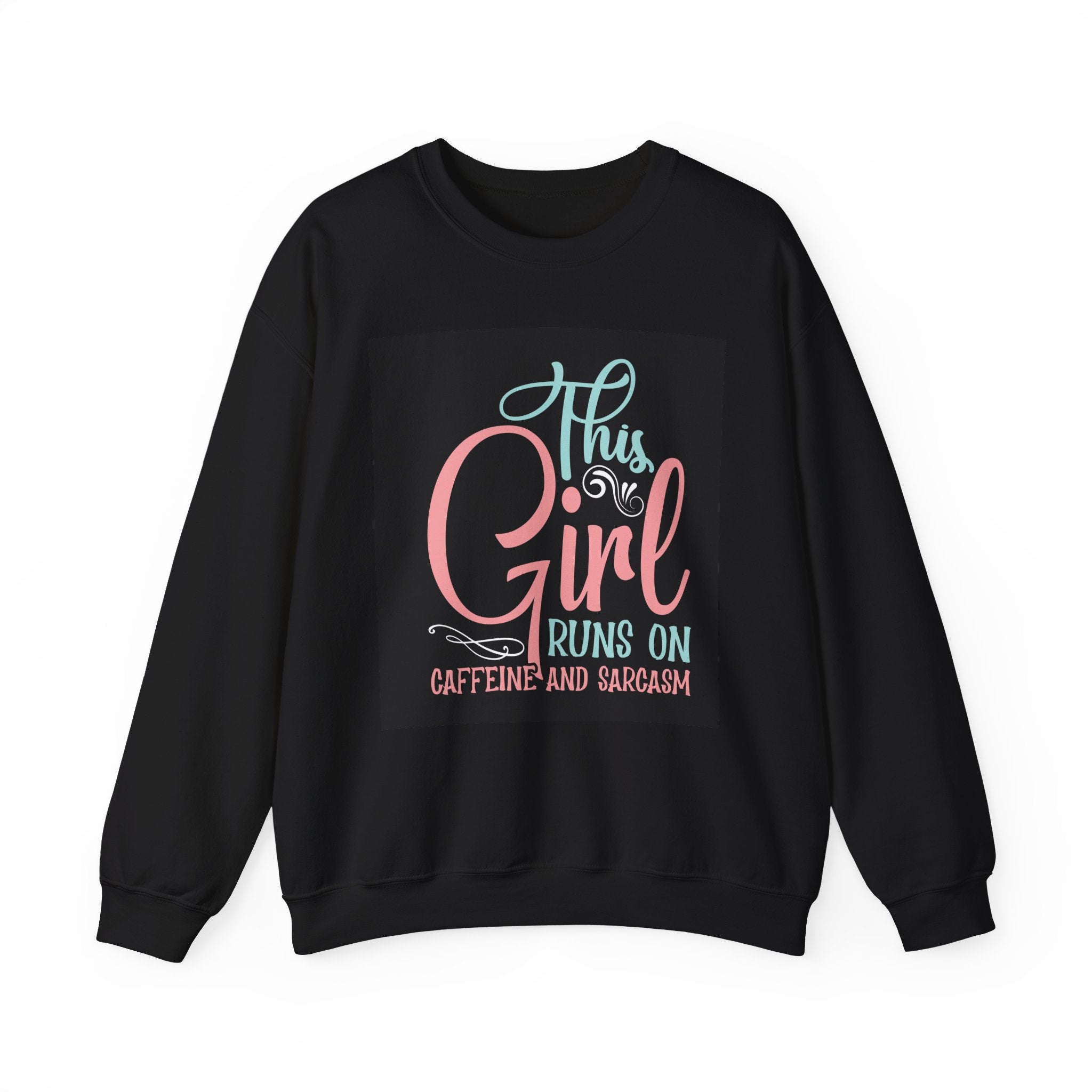 Caffeine & Sarcasm Sweatshirt, Funny Gift, Cozy Crewneck, Unisex Apparel, Comfy Casual Wear, Perfect for Coffee Lovers