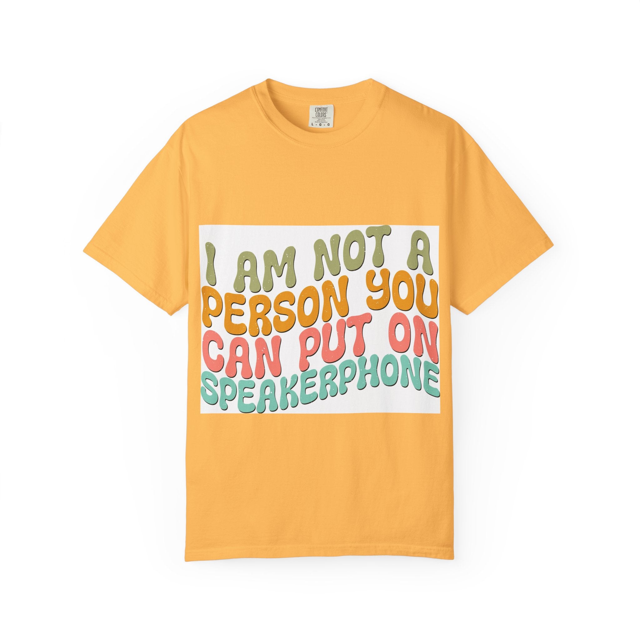Speakerphone T-shirt, Fun Graphic Tee, Gift for Friends, Casual Wear, Unique Statement Shirt, Everyday Humor Top