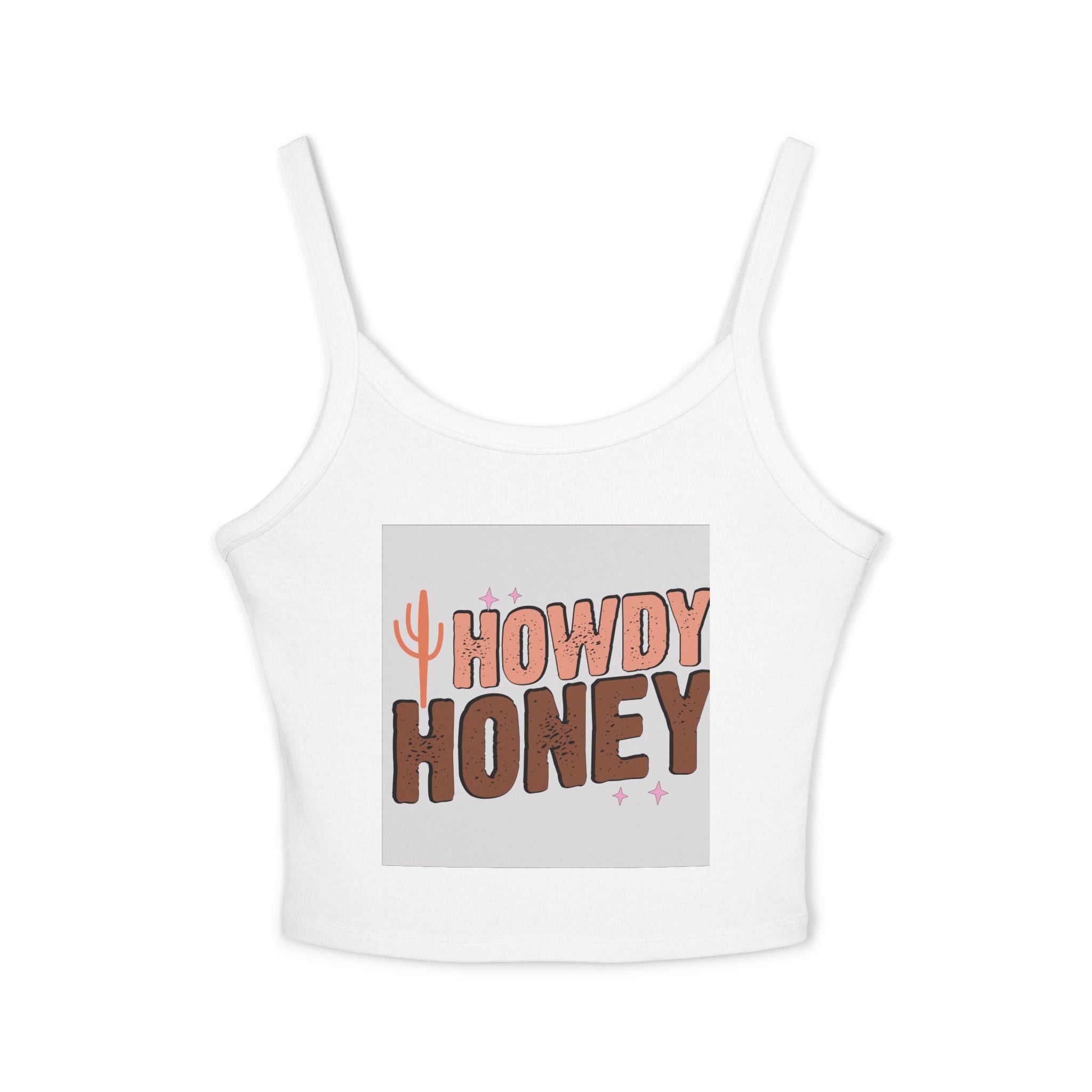Howdy Honey Spaghetti Strap Tank Top | Summer Style, Casual Wear, Gift for Her, Fun Graphic Top, Cute Outfit