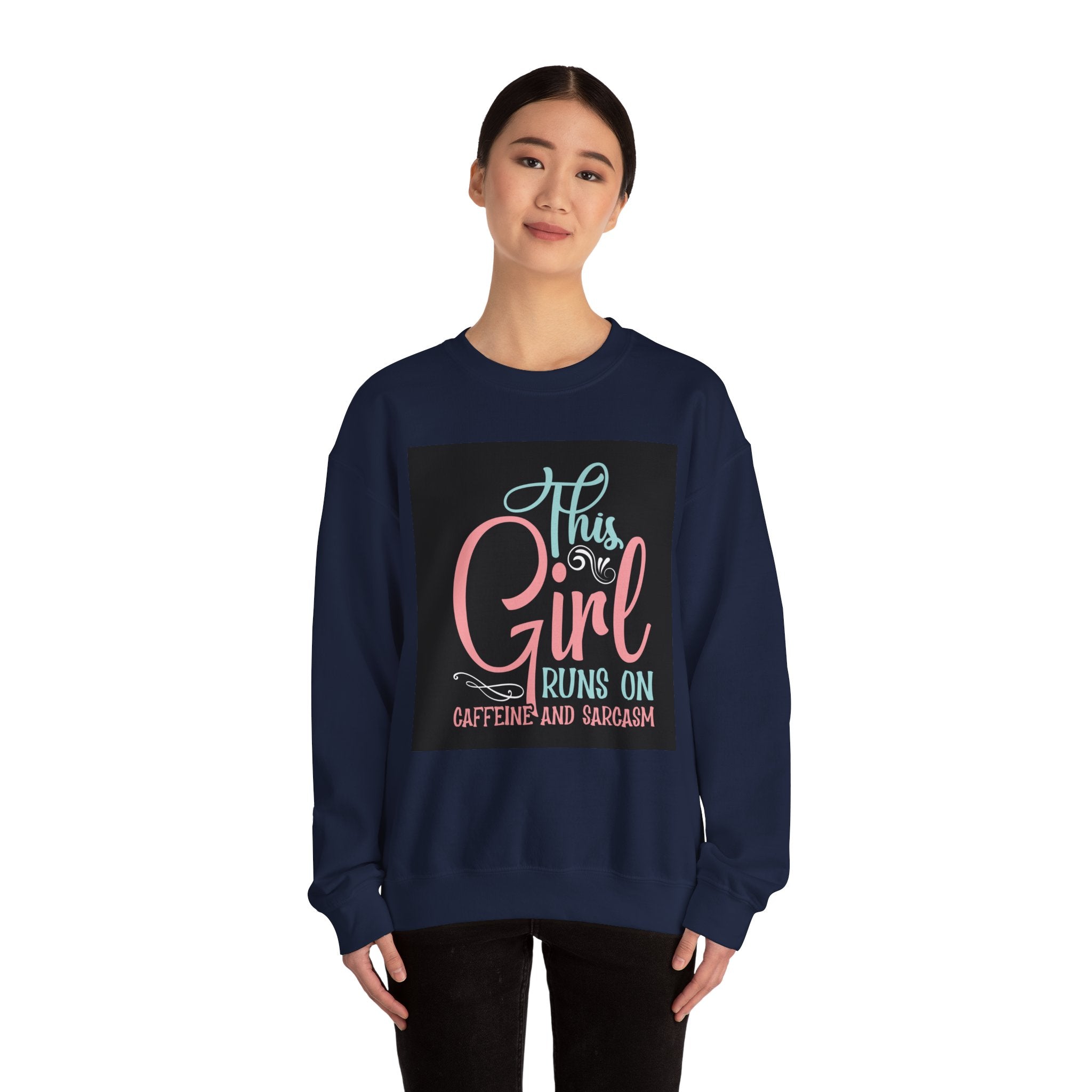 Caffeine & Sarcasm Sweatshirt, Funny Gift, Cozy Crewneck, Unisex Apparel, Comfy Casual Wear, Perfect for Coffee Lovers