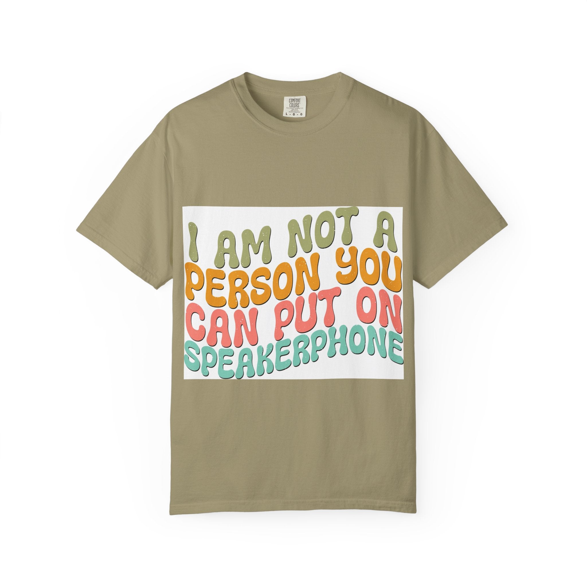 Speakerphone T-shirt, Fun Graphic Tee, Gift for Friends, Casual Wear, Unique Statement Shirt, Everyday Humor Top