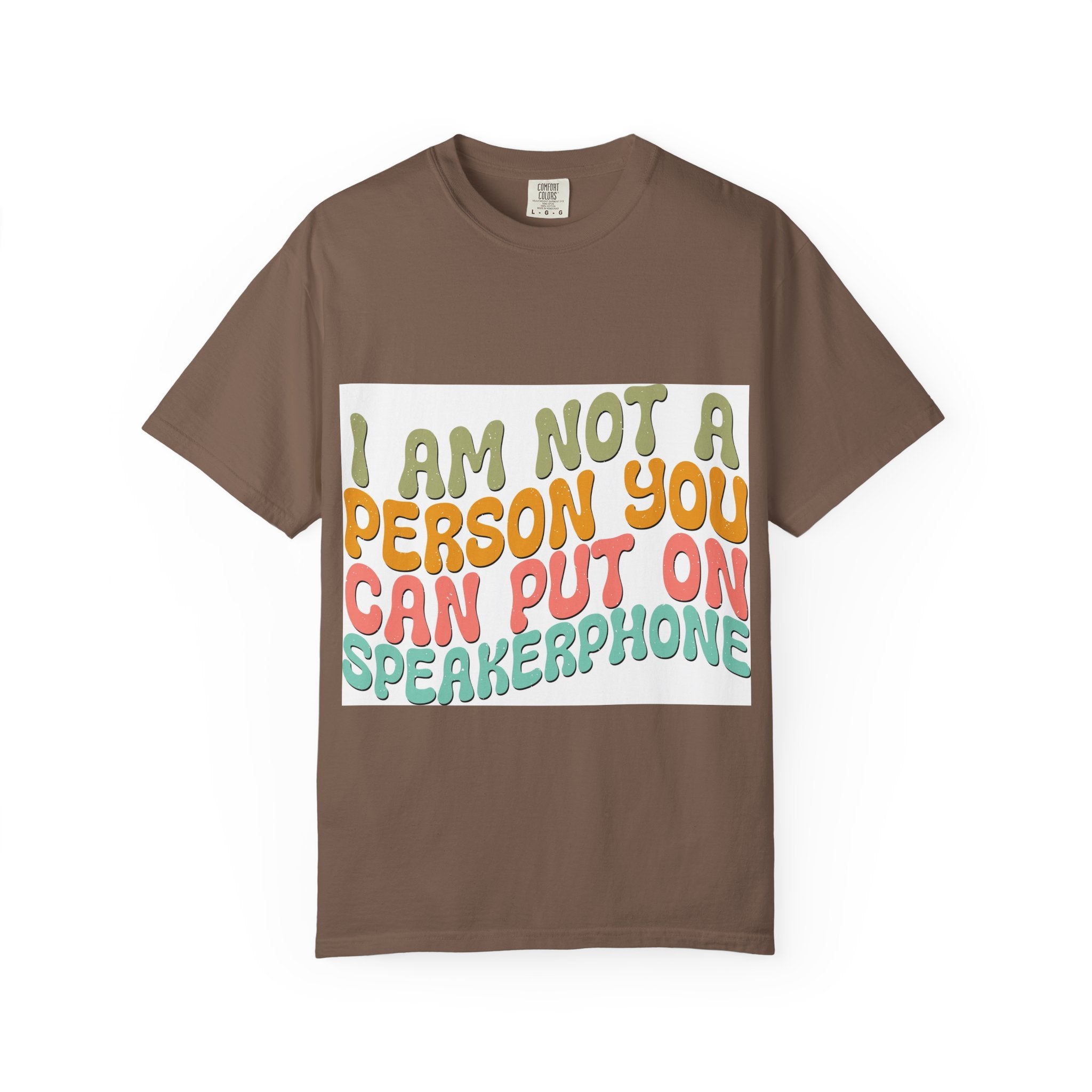 Speakerphone T-shirt, Fun Graphic Tee, Gift for Friends, Casual Wear, Unique Statement Shirt, Everyday Humor Top