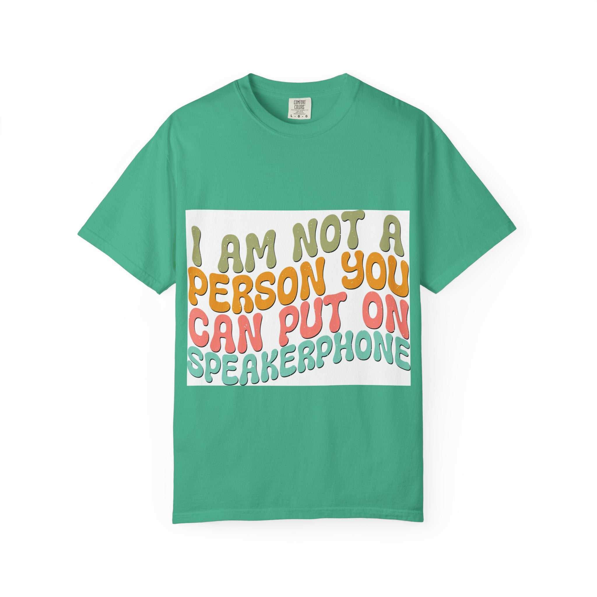 Speakerphone T-shirt, Fun Graphic Tee, Gift for Friends, Casual Wear, Unique Statement Shirt, Everyday Humor Top