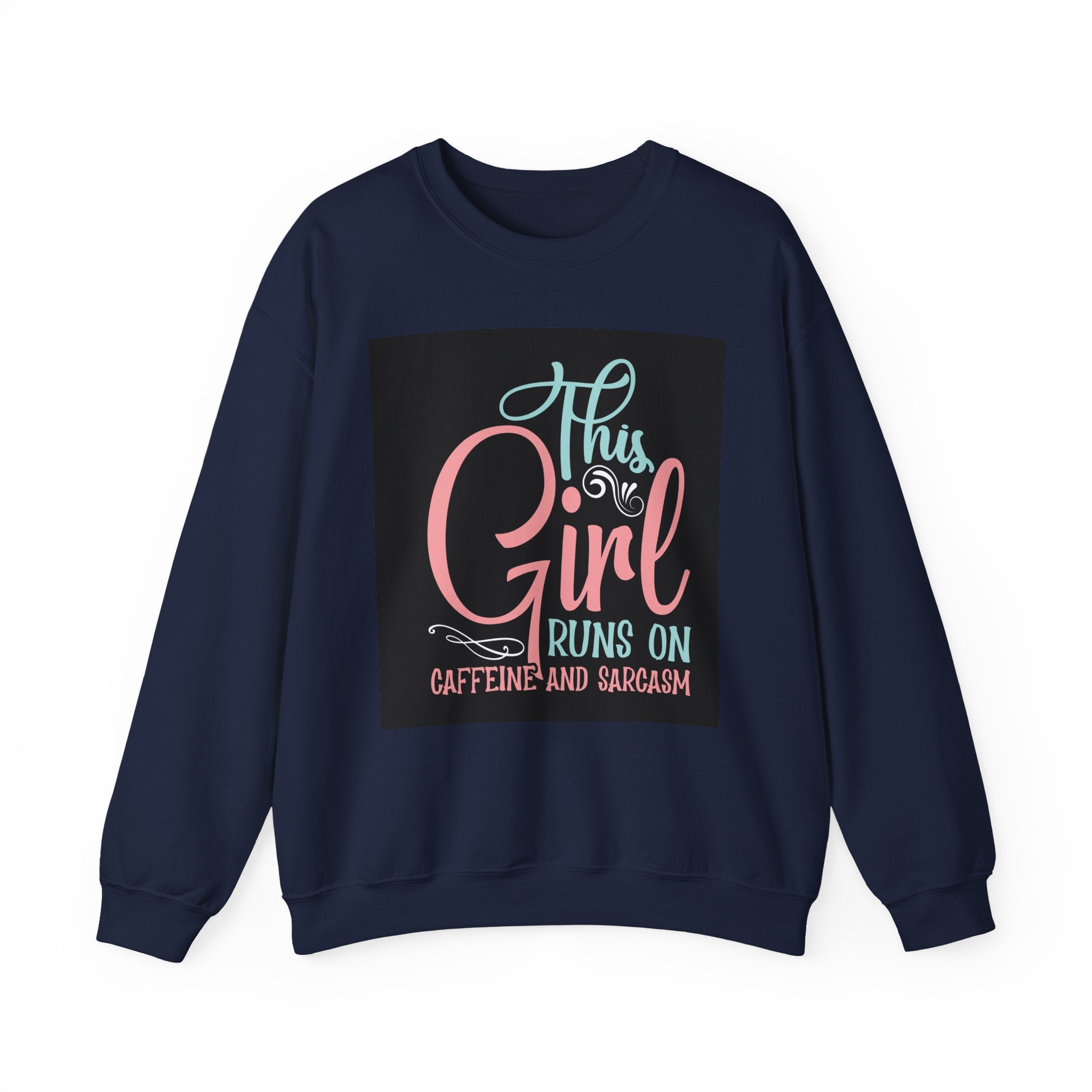 Caffeine & Sarcasm Sweatshirt, Funny Gift, Cozy Crewneck, Unisex Apparel, Comfy Casual Wear, Perfect for Coffee Lovers