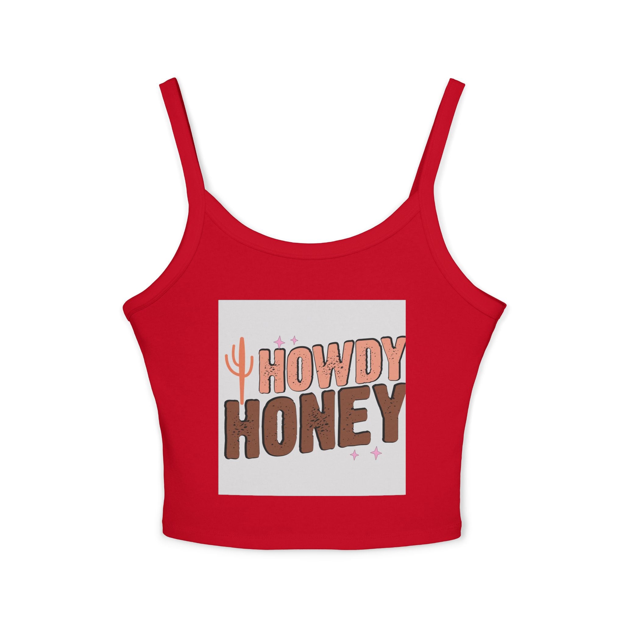 Howdy Honey Spaghetti Strap Tank Top | Summer Style, Casual Wear, Gift for Her, Fun Graphic Top, Cute Outfit
