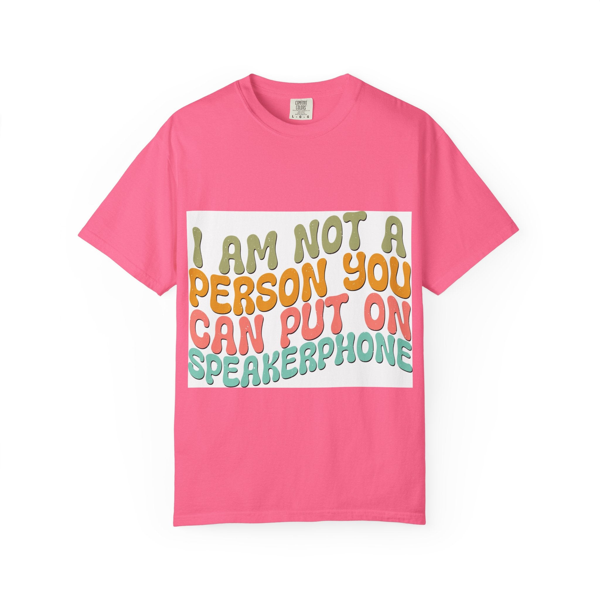 Speakerphone T-shirt, Fun Graphic Tee, Gift for Friends, Casual Wear, Unique Statement Shirt, Everyday Humor Top