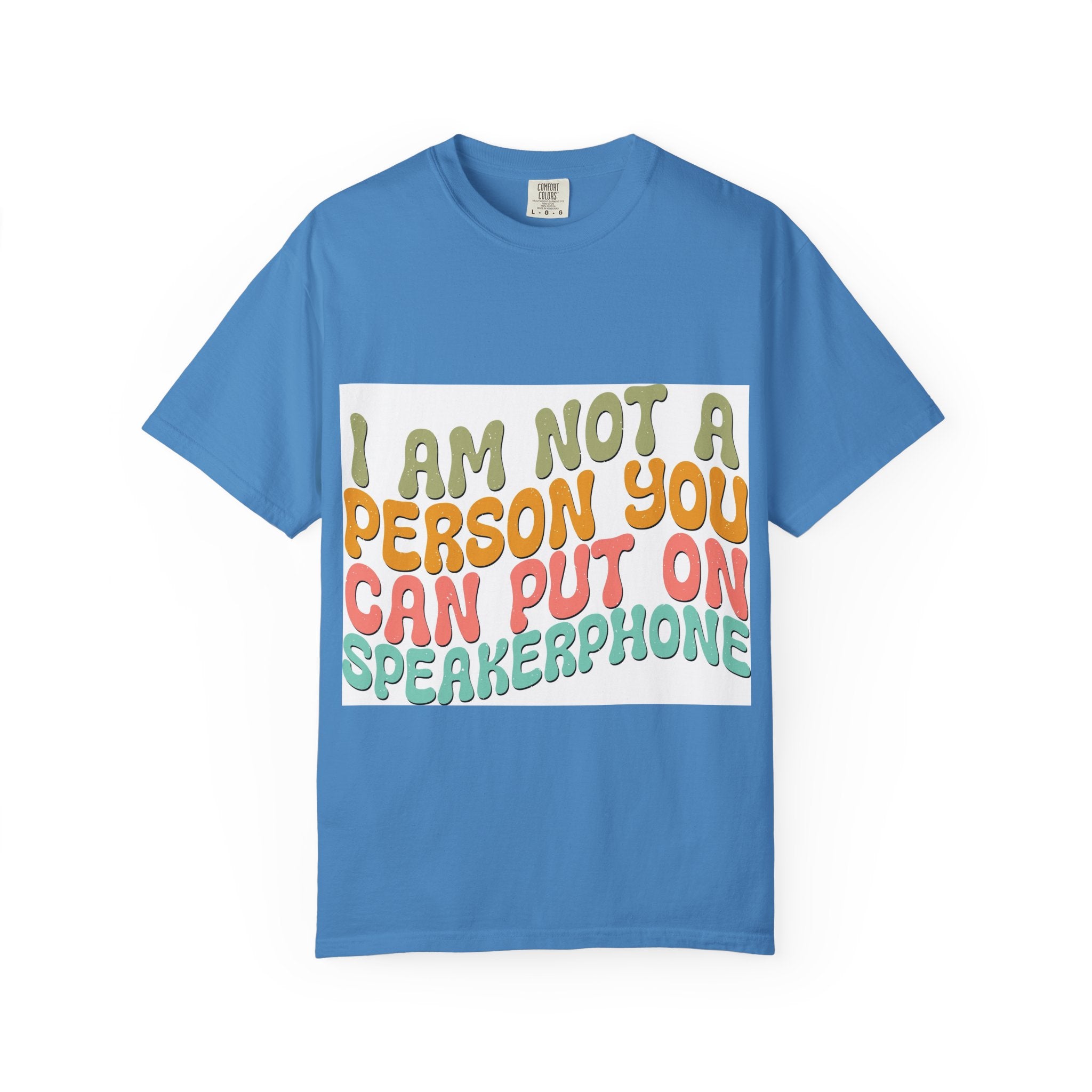 Speakerphone T-shirt, Fun Graphic Tee, Gift for Friends, Casual Wear, Unique Statement Shirt, Everyday Humor Top