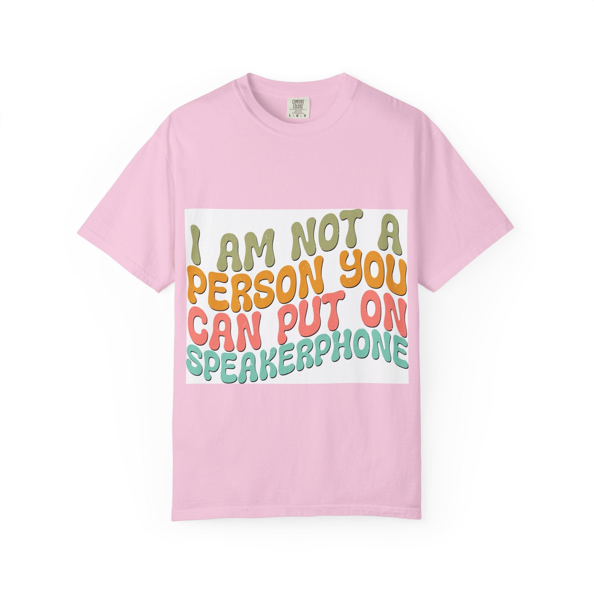 Speakerphone T-shirt, Fun Graphic Tee, Gift for Friends, Casual Wear, Unique Statement Shirt, Everyday Humor Top
