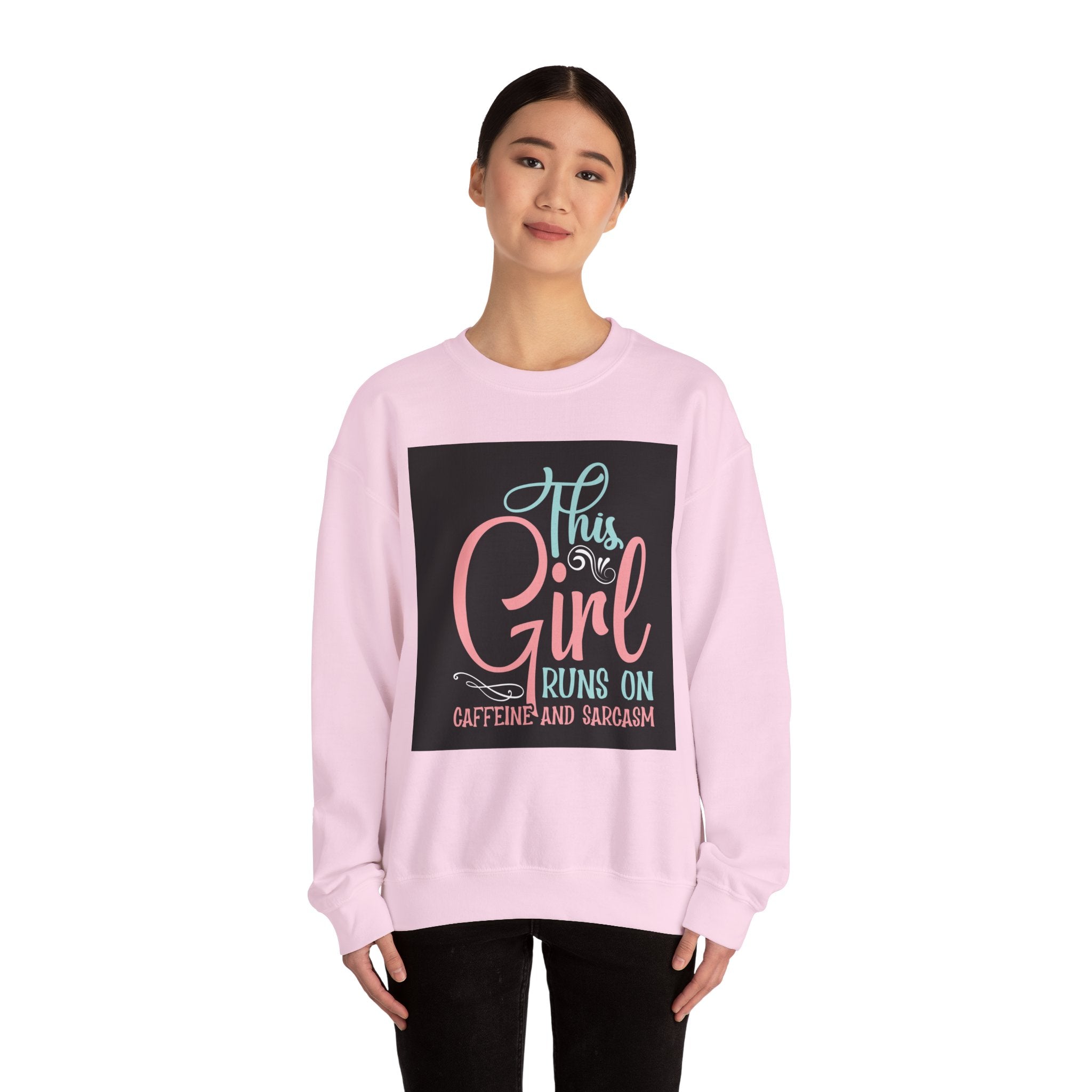 Caffeine & Sarcasm Sweatshirt, Funny Gift, Cozy Crewneck, Unisex Apparel, Comfy Casual Wear, Perfect for Coffee Lovers
