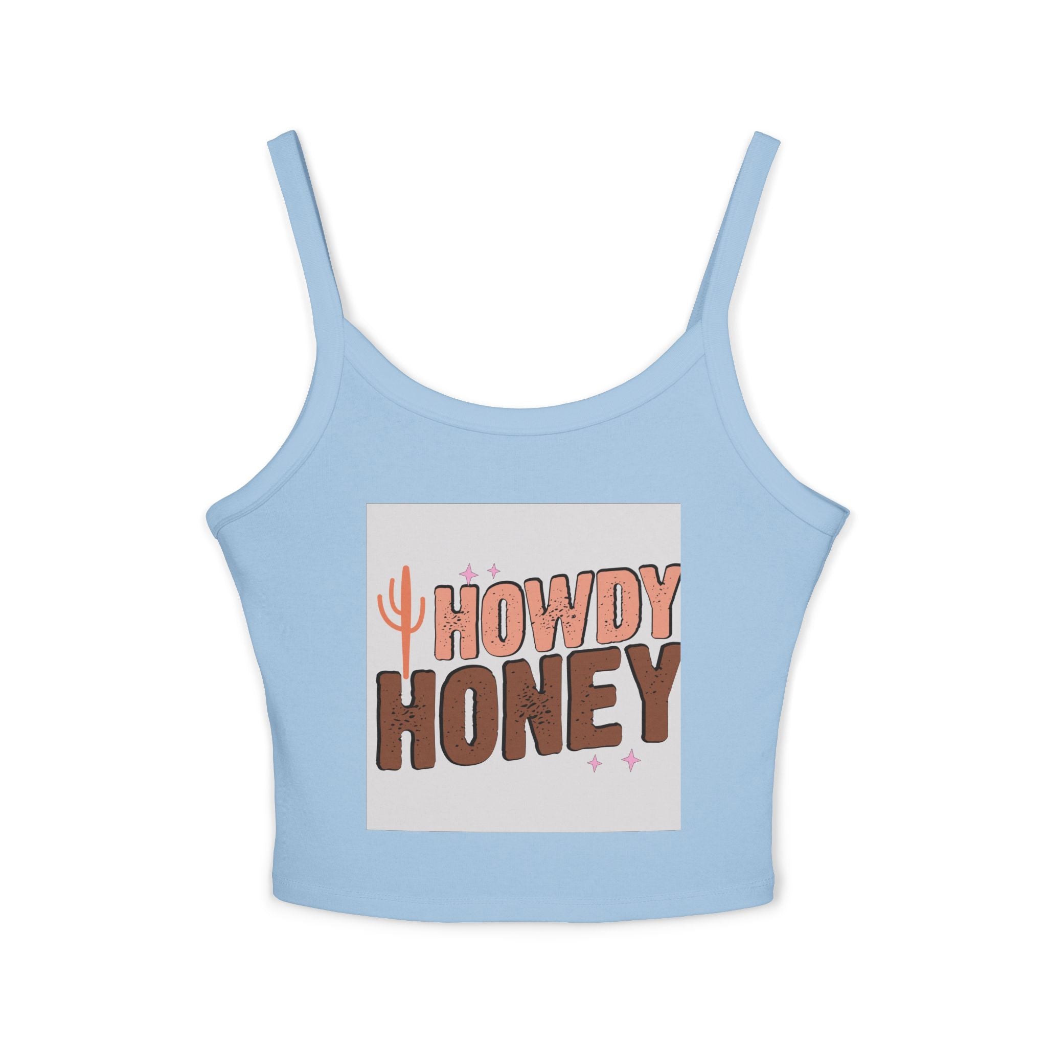 Howdy Honey Spaghetti Strap Tank Top | Summer Style, Casual Wear, Gift for Her, Fun Graphic Top, Cute Outfit