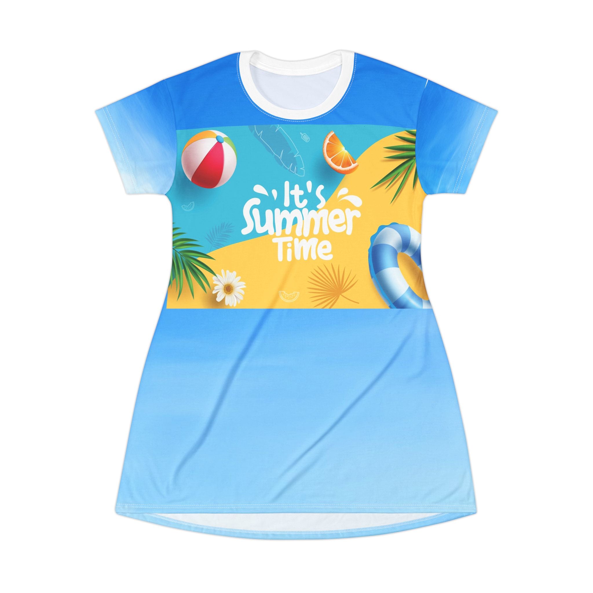 Summer Vibes T-Shirt Dress, Beach Dress, Vacation Outfit, Casual Summer [...]