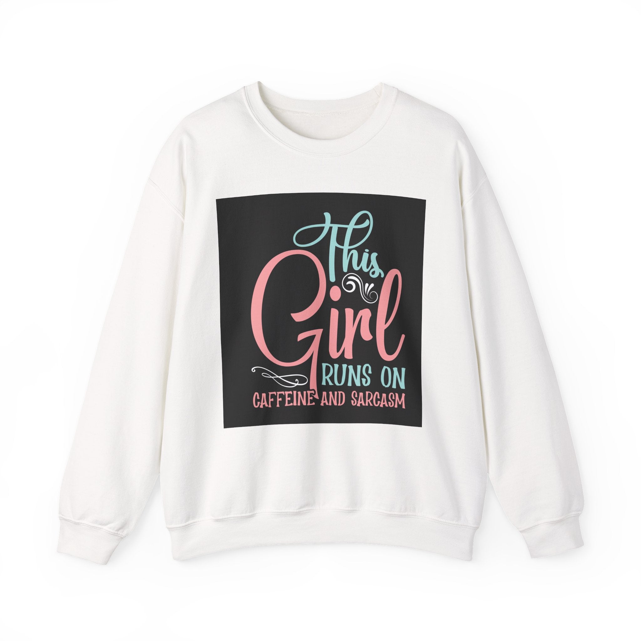 Caffeine & Sarcasm Sweatshirt, Funny Gift, Cozy Crewneck, Unisex Apparel, Comfy Casual Wear, Perfect for Coffee Lovers