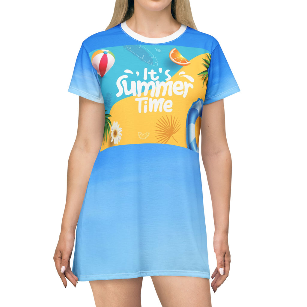 Summer Vibes T-Shirt Dress, Beach Dress, Vacation Outfit, Casual Summer [...]