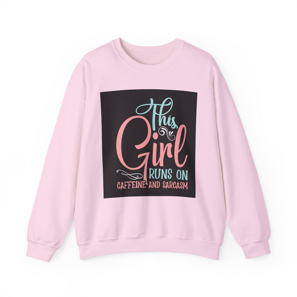 Caffeine & Sarcasm Sweatshirt, Funny Gift, Cozy Crewneck, Unisex Apparel, Comfy Casual Wear, Perfect for Coffee Lovers